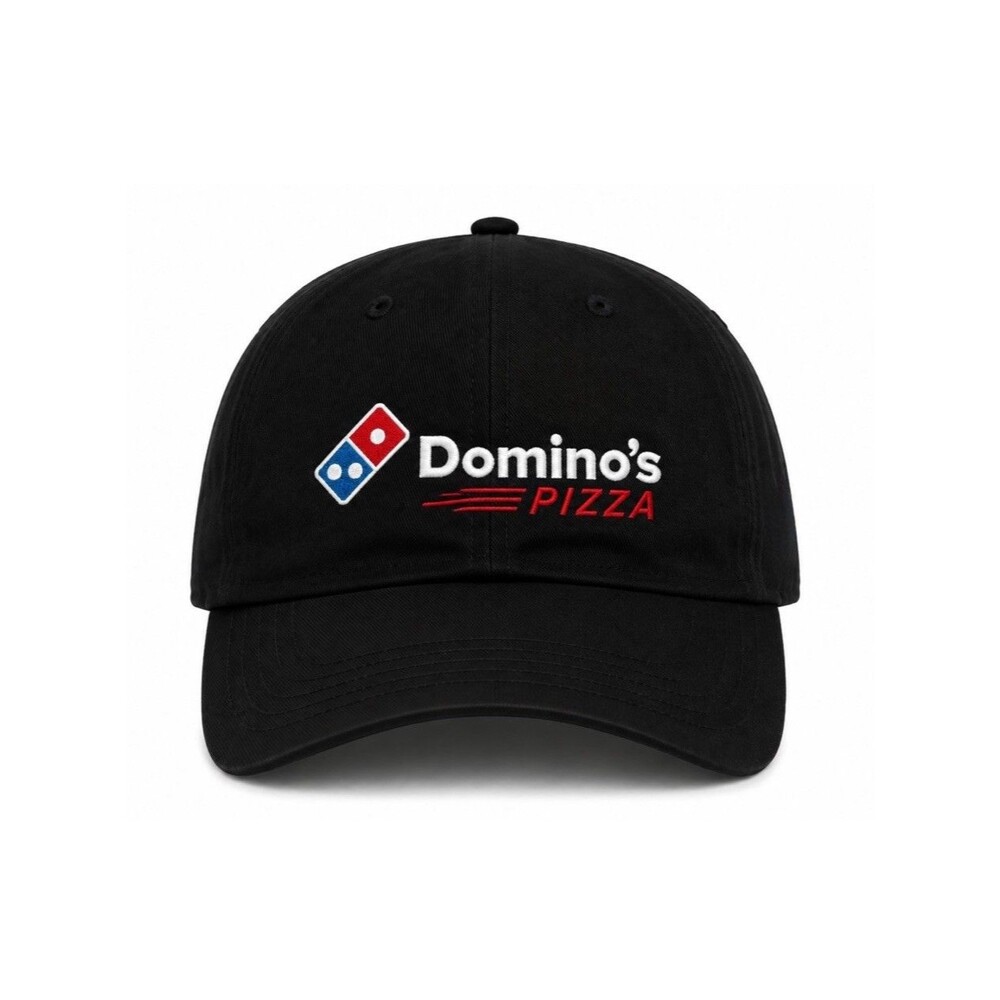 Domino's Pizza Parody Logo Embroidered Baseball Cap Employee & Delivery Driver